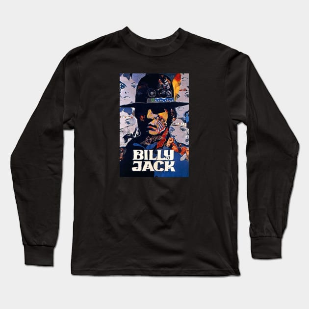 Billy Jack Collage Movie Poster Long Sleeve T-Shirt by Noir-N-More